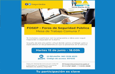 Reunión FOSEP en la Comuna 7