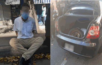 La Policía detiene delincuente en salidera bancaria en Parque Chacabuco