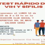 Testeo rápido de Sifilis y VIH en el club Sol de Mayo