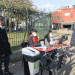 El Presidente comunal visitó la unidad de testeo de la Plaza Salaberry