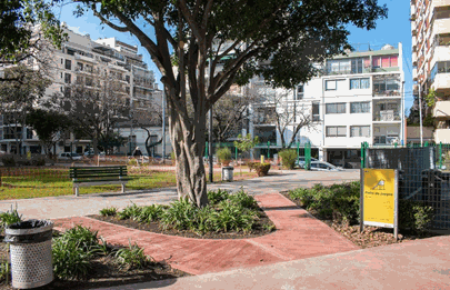 Finalizan obras en plaza del barrio de Flores