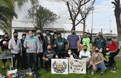 Inauguración de compostera en Nueva Chicago