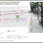 Obras y desvíos en el Centro de Trasbordo de Flores