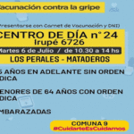 Vacunación contra la gripe en el barrio Los Perales
