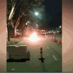 Insolito! Prendió fuego su moto en un control vehicular