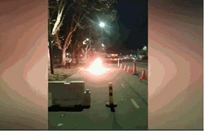 Insolito! Prendió fuego su moto en un control vehicular