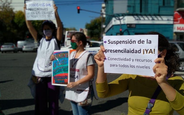 Docentes rechazan la presencialidad y llaman al paro