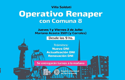 Operativo del RENAPER en Villa Soldati