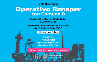Nuevo operativo del Renaper en Villa Riachuelo