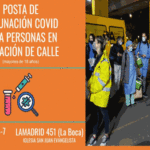 Vacunación a personas en situación de calle en el barrio de La Boca