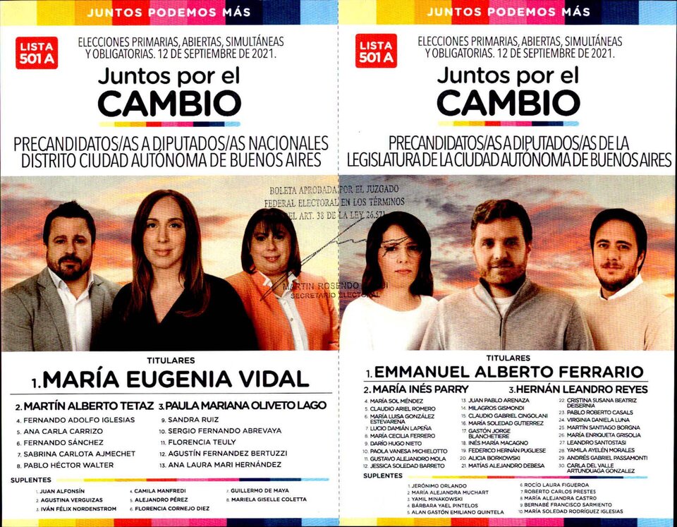 PASO 2021: te presentamos las boletas, candidatos y candidatas