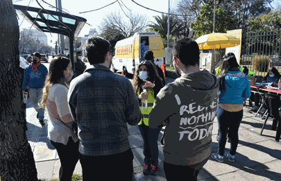 Plaza Salaberry: “Unidad de testeo móvil en la comuna 9”