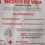 Iniciaron los talleres de peluquería y costura coordinados por la Cruz Roja en la Vecinal de Saavedra