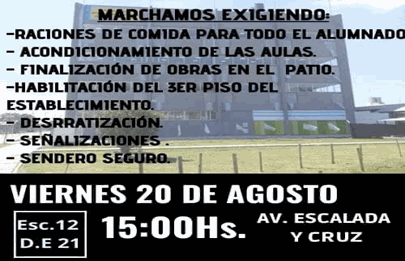 Protesta y movilización en Avda. Cruz y Escalada