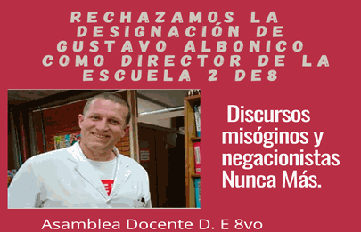 La comunidad educativa de Bajo Flores repudia la designación de docente