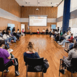 Reunión del programa “Cuidar en igualdad” en la Comuna 4