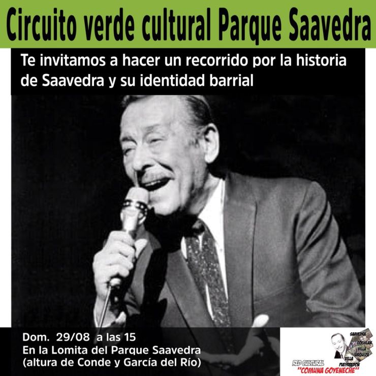 Parque Saavedra: la Red Cultural Goyeneche hará un recorrido por la historia del barrio con música y poesía