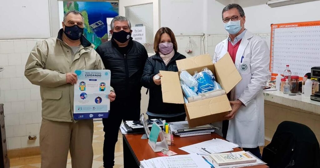Covid-19: ACIPA y Fecoba visitaron el Hospital Tornú para donación de materiales