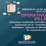 Operativo de la Defensoría Porteña y el CeSAC 43 en la Villa 20