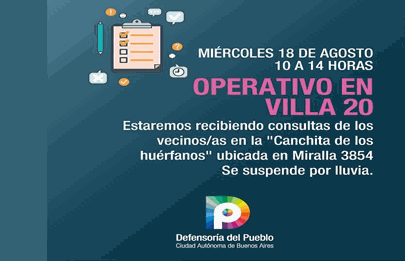 Operativo de la Defensoría Porteña y el CeSAC 43 en la Villa 20