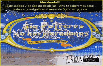 Restaurar y Resignificar mural en el barrio de La Boca