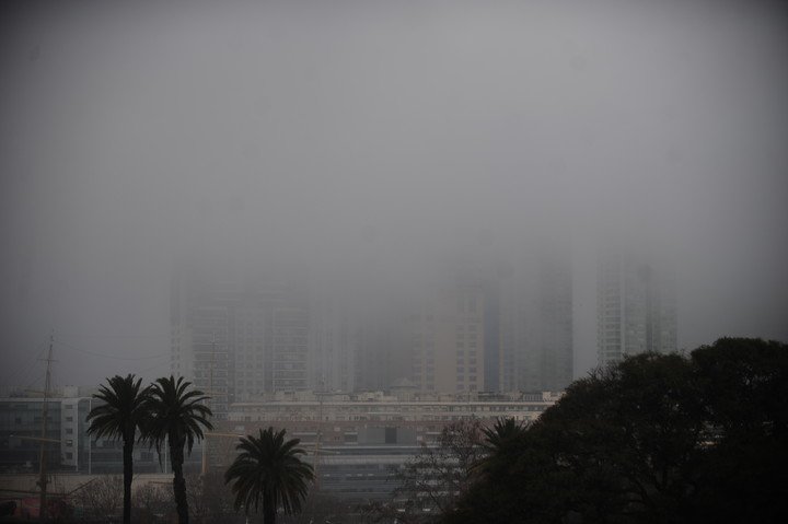 Una densa niebla cubre la Ciudad y dificulta el tránsito