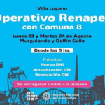 Operativo RENAPER en Villa Lugano