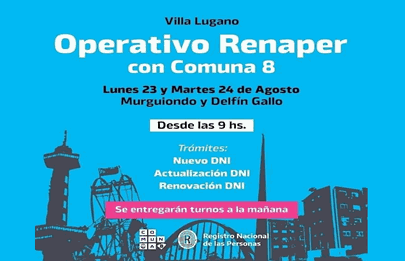 Operativo RENAPER en Villa Lugano