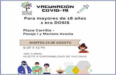 Vacunación Covid libre para vecinos de Soldati