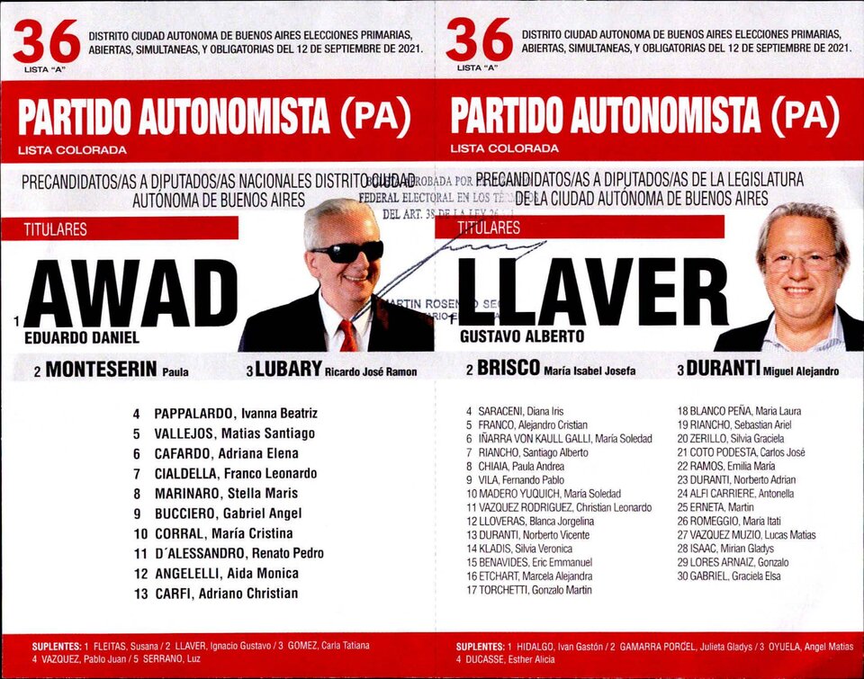 PASO 2021: te presentamos las boletas, candidatos y candidatas “Partido Autonomista”