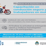 Últimos cupos para la capacitación en conducción segura para trabajadores en moto en la Comuna 8