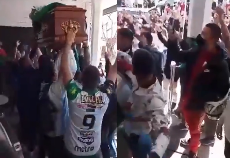 Nueva Chicago: barras se atribuyeron el robo a los vestuarios y velaron a un hincha en la puerta del club