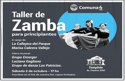 Taller de zamba en el Templete de Parque Patricios