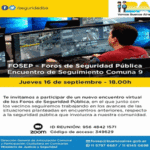 Foro de seguridad pública en la Comuna 9 