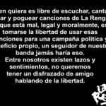 “No queremos tener un disfrazado de amigo hablando de la libertad”