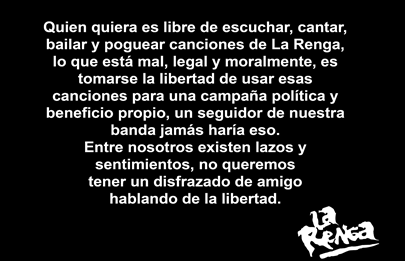 “No queremos tener un disfrazado de amigo hablando de la libertad”