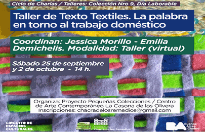 Texto Textiles. La palabra en torno al trabajo doméstico