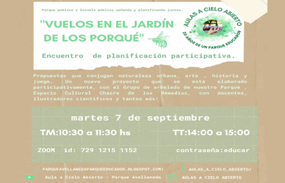 Encuentro de planificación participativa “Vuelos en el jardín de los porque”