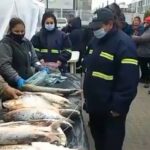 Realizan un pescadazo en el Bajo Flores a precios populares para alertar por la bajante del Río Paraná