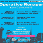 Nueva semana de operativo RENAPER en la Comuna 8