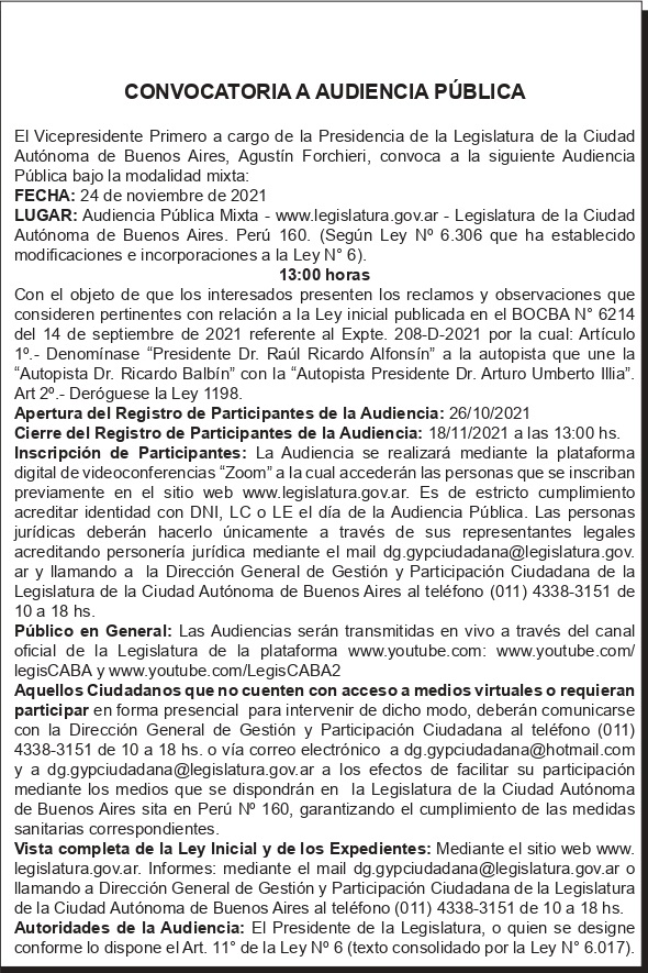 Audiencia Pública 24-11-2021