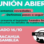 Reunión abierta en Parque Chacabuco