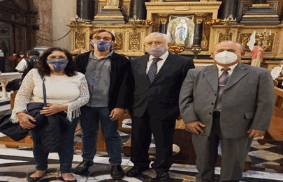 Comuneros participaron de la misa y procesión en honor al Señor de los Milagros