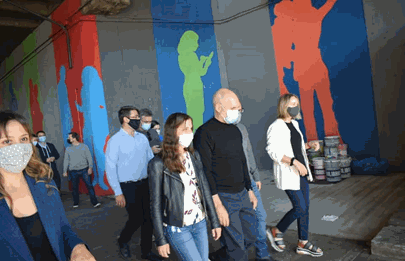 Larreta y Valenzuela recorrieron el paso Liniers- Ciudadela sobre avenida Rivadavia