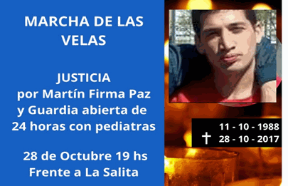  Reiteran la convocatoria a la marcha de las velas por Martín