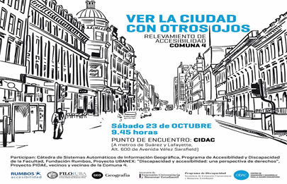 “Ver la ciudad con otros ojos” convocatoria a relevamiento de accesibilidad en Barracas