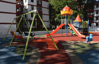 Nuevo patio de juegos del Complejo Castex de Flores
