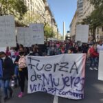 Mujeres desalojadas del Barrio 31 protestaron frente a la Legislatura porteña por soluciones habitacionales