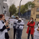Estudiantes de enfermería marcharon al ministerio de salud porteño