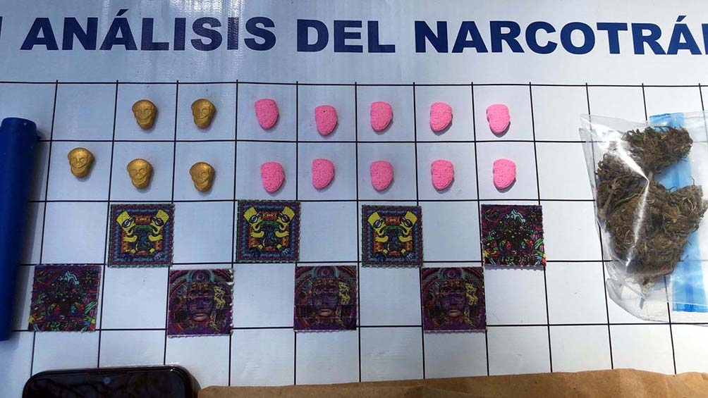 Detuvieron en Belgrano a un dealer con más de 800 dosis de drogas sintéticas y éxtasis con la cara de Trump